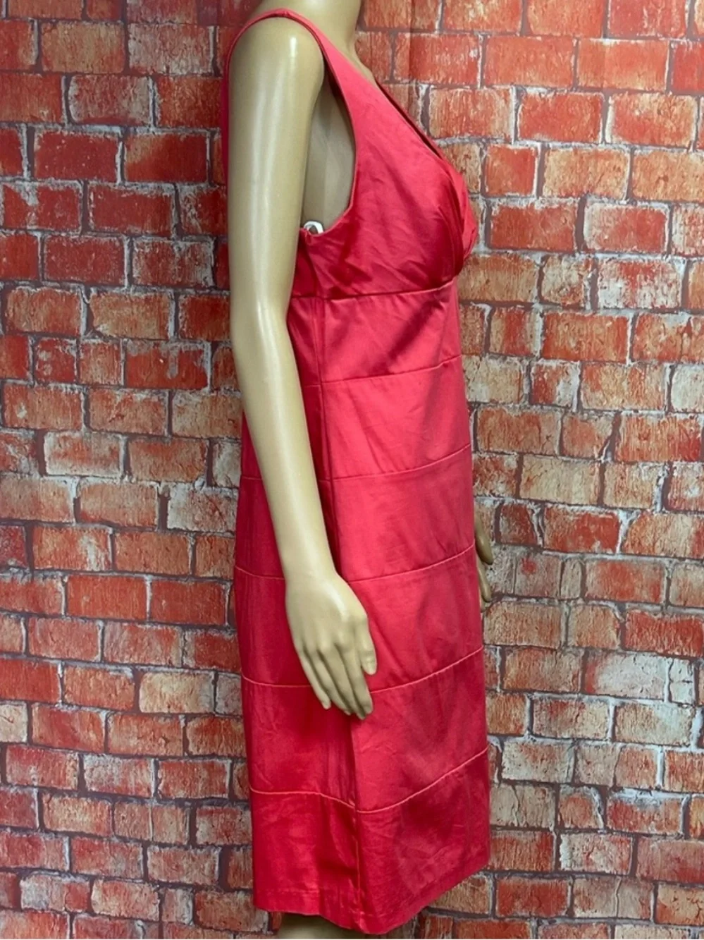 B. Smart Plus Size Coral V-Neck‎ Bandage Style Dress